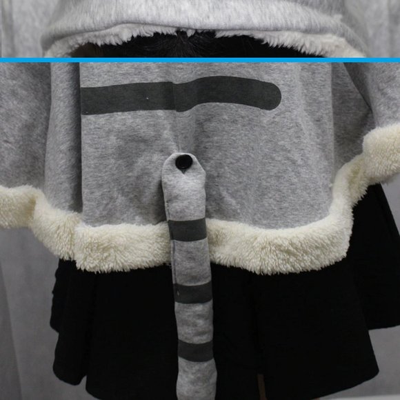 Kawaii Neko Atsume Cat Hoodie with Tail + Cat Gloves (Sold Together as a Set!) - Picture 5 of 6